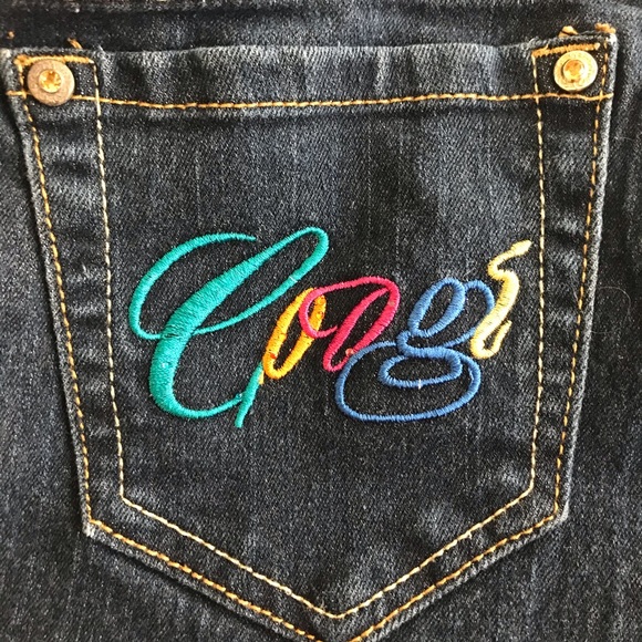 COOGI Blue Cropped Denim Low Rise Jeans size 7 / 8 - Picture 5 of 8